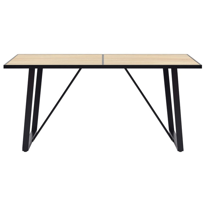 Masă de bucătărie, stejar, 160x80x75 cm, MDF WALTI