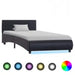 Cadru de pat cu LED-uri, negru, 100 x 200 cm, piele ecologică - WALTI WALTI