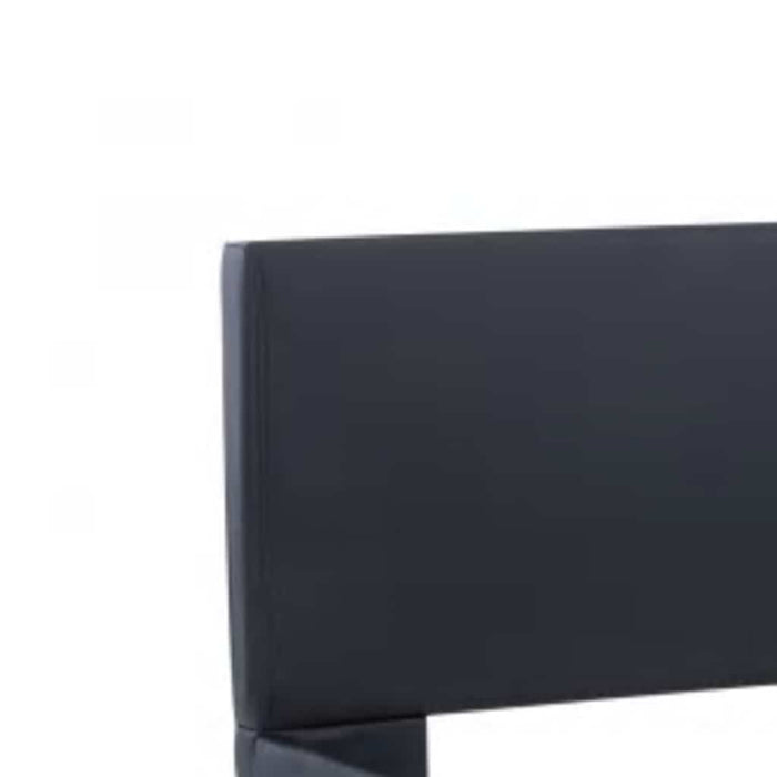 Cadru de pat cu LED-uri, negru, 100 x 200 cm, piele ecologică - WALTI WALTI