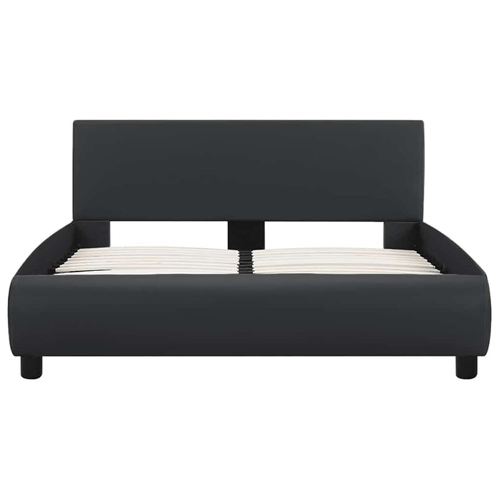 Cadru de pat cu LED, negru, 120 x 200 cm, piele ecologică - WALTI WALTI