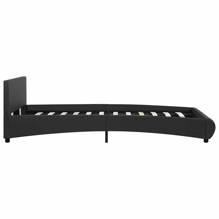Cadru de pat cu LED, negru, 120 x 200 cm, piele ecologică - WALTI WALTI