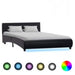 Cadru de pat cu LED, negru, 140 x 200 cm, piele ecologică - WALTI WALTI