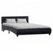 Cadru de pat cu LED, negru, 140 x 200 cm, piele ecologică - WALTI WALTI