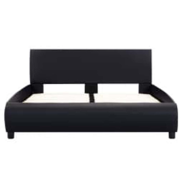 Cadru de pat cu LED, negru, 140 x 200 cm, piele ecologică - WALTI WALTI