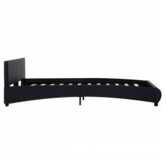 Cadru de pat cu LED, negru, 140 x 200 cm, piele ecologică - WALTI WALTI