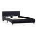 Cadru de pat cu LED, negru, 140 x 200 cm, piele ecologică - WALTI WALTI