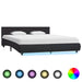 Cadru de pat cu LED, negru, 160 x 200 cm, piele ecologică - WALTI WALTI