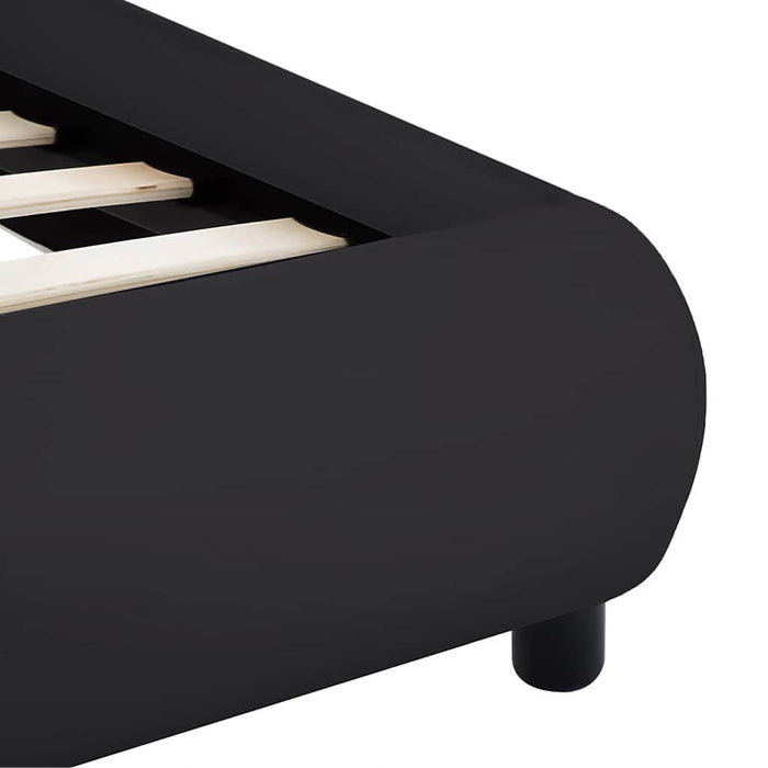 Cadru de pat cu LED, negru, 160 x 200 cm, piele ecologică - WALTI WALTI