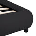Cadru de pat cu LED, negru, 160 x 200 cm, piele ecologică - WALTI WALTI