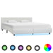 Cadru de pat cu LED, alb, 160 x 200 cm, piele ecologică - WALTI WALTI