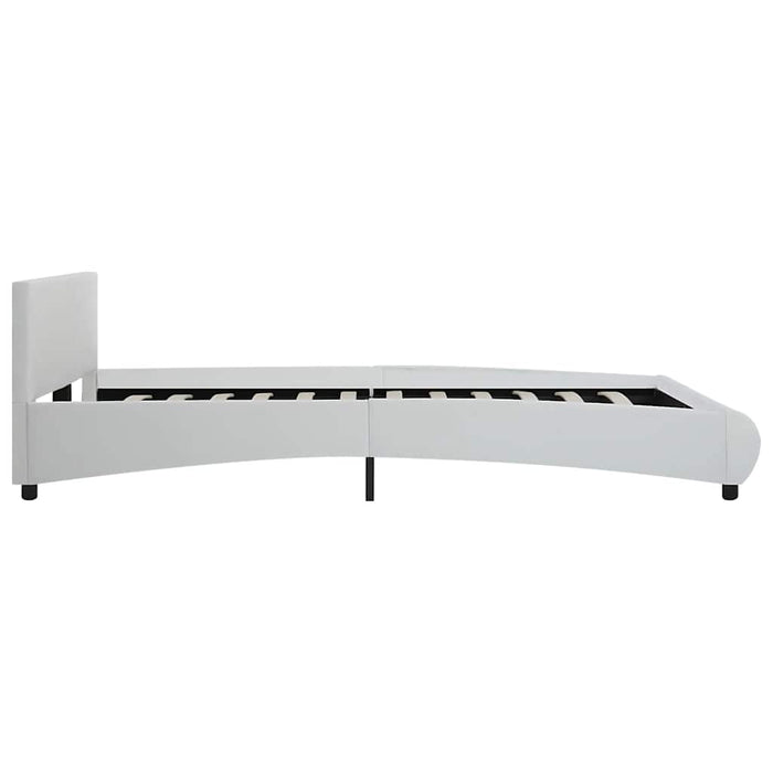 Cadru de pat cu LED, alb, 160 x 200 cm, piele ecologică - WALTI WALTI