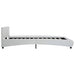 Cadru de pat cu LED, alb, 160 x 200 cm, piele ecologică - WALTI WALTI