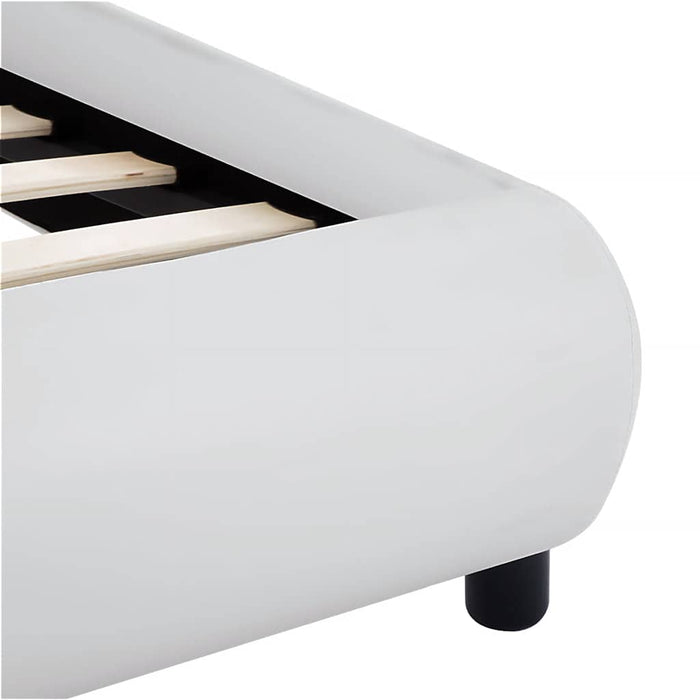 Cadru de pat cu LED, alb, 160 x 200 cm, piele ecologică - WALTI WALTI