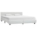 Cadru de pat cu LED, alb, 180 x 200 cm, piele ecologică - WALTI WALTI