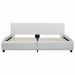 Cadru de pat cu LED, alb, 180 x 200 cm, piele ecologică - WALTI WALTI