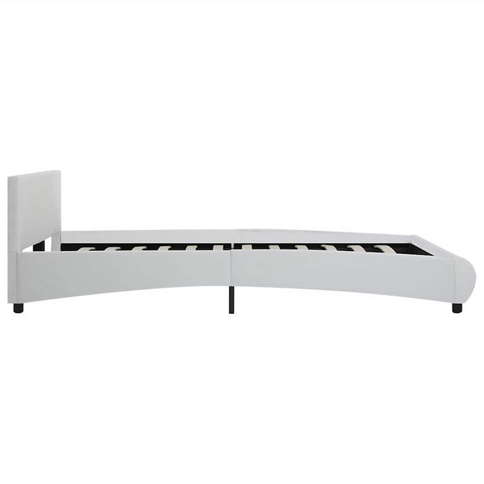 Cadru de pat cu LED, alb, 180 x 200 cm, piele ecologică - WALTI WALTI