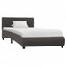 Cadru de pat cu LED, gri, 90 x 200 cm, piele ecologică - WALTI WALTI
