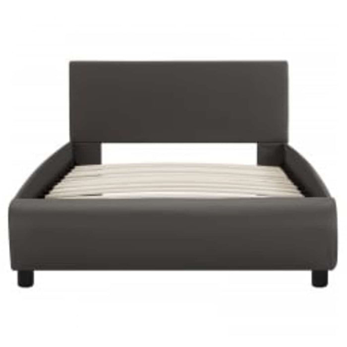 Cadru de pat cu LED, gri, 90 x 200 cm, piele ecologică - WALTI WALTI