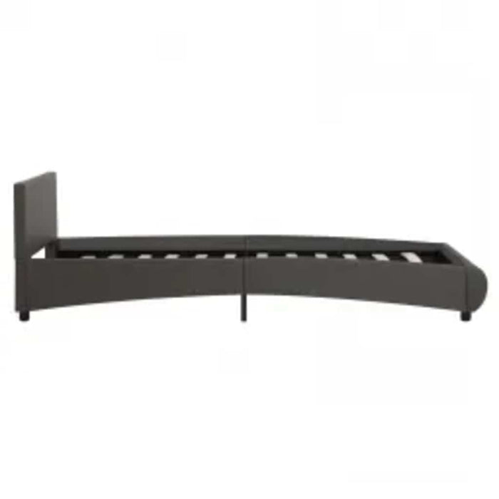 Cadru de pat cu LED, gri, 90 x 200 cm, piele ecologică - WALTI WALTI