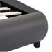Cadru de pat cu LED, gri, 90 x 200 cm, piele ecologică - WALTI WALTI