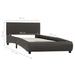 Cadru de pat cu LED, gri, 90 x 200 cm, piele ecologică - WALTI WALTI