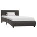 Cadru de pat cu LED, gri, 100 x 200 cm, piele ecologică - WALTI WALTI