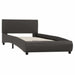 Cadru de pat cu LED, gri, 100 x 200 cm, piele ecologică - WALTI WALTI