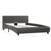 Cadru de pat cu LED, gri, 120 x 200 cm, piele ecologică - WALTI WALTI