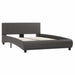 Cadru de pat cu LED, gri, 140 x 200 cm, piele ecologică - WALTI WALTI