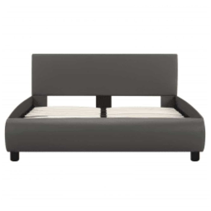 Cadru de pat cu LED, gri, 140 x 200 cm, piele ecologică - WALTI WALTI