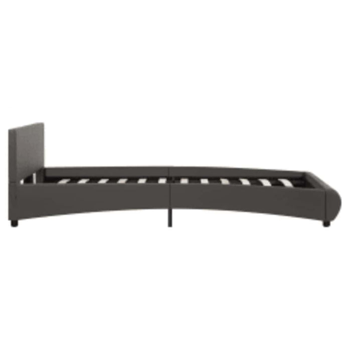 Cadru de pat cu LED, gri, 140 x 200 cm, piele ecologică - WALTI WALTI