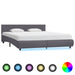 Cadru de pat cu LED, gri, 180 x 200 cm, piele artificială - WALTI WALTI