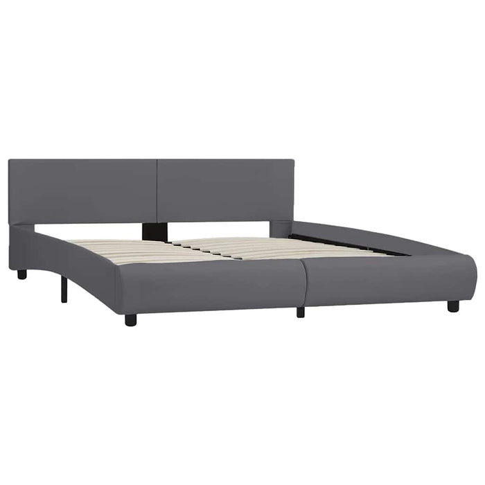 Cadru de pat cu LED, gri, 180 x 200 cm, piele artificială - WALTI WALTI