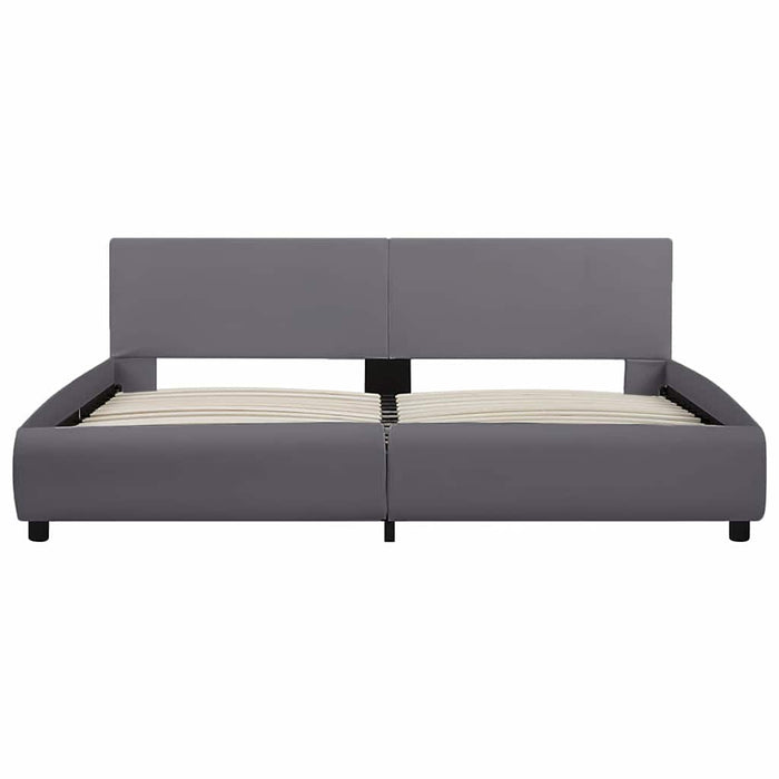 Cadru de pat cu LED, gri, 180 x 200 cm, piele artificială - WALTI WALTI