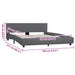 Cadru de pat cu LED, gri, 180 x 200 cm, piele artificială - WALTI WALTI