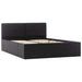 Cadru pat hidraulic, depozitare, negru, 120 x 200 cm piele eco - WALTI WALTI
