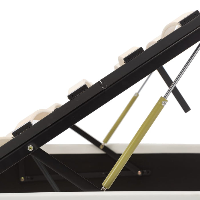 Cadru pat hidraulic, depozitare, alb, 140 x 200 cm, piele eco - WALTI WALTI