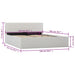 Cadru pat hidraulic, depozitare, alb, 140 x 200 cm, piele eco - WALTI WALTI
