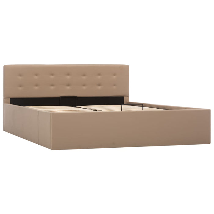 Cadru pat hidraulic, depozitare cappuccino 140x200 cm piele eco - WALTI WALTI
