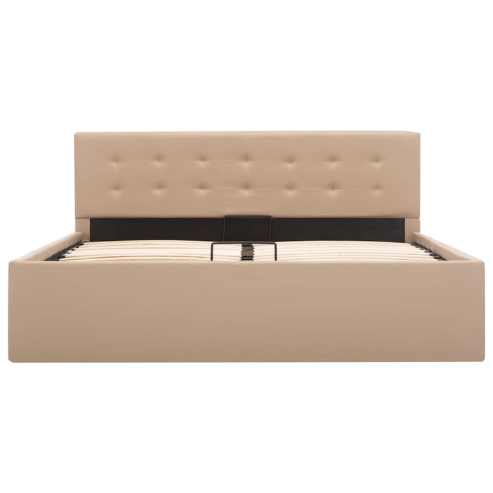Cadru pat hidraulic, depozitare cappuccino 140x200 cm piele eco - WALTI WALTI
