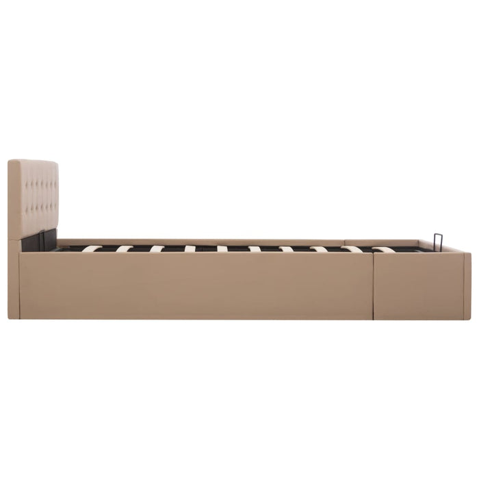 Cadru pat hidraulic, depozitare cappuccino 140x200 cm piele eco - WALTI WALTI