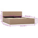 Cadru pat hidraulic, depozitare cappuccino 140x200 cm piele eco - WALTI WALTI