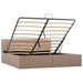 Cadru pat hidraulic, depozitare cappuccino 160x200 cm piele eco - WALTI WALTI