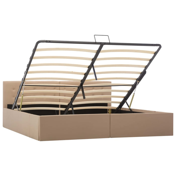 Cadru pat hidraulic, depozitare cappuccino 180x200 cm piele eco - WALTI WALTI