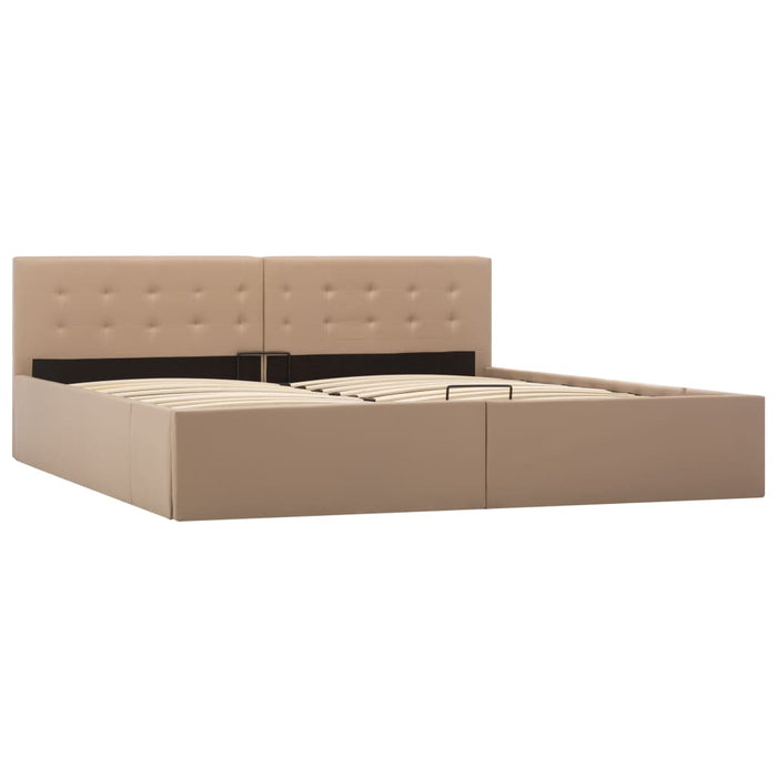 Cadru pat hidraulic, depozitare cappuccino 180x200 cm piele eco - WALTI WALTI