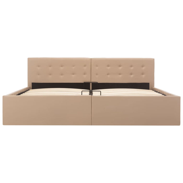 Cadru pat hidraulic, depozitare cappuccino 180x200 cm piele eco - WALTI WALTI