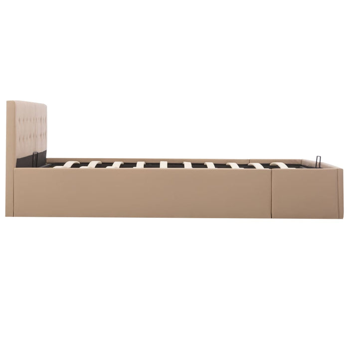 Cadru pat hidraulic, depozitare cappuccino 180x200 cm piele eco - WALTI WALTI