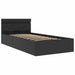 Cadru pat hidraulic cu ladă LED negru 90x200 cm piele ecologică - WALTI WALTI