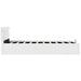 Cadru pat hidraulic ladă și LED alb 100x200 cm piele ecologică - WALTI WALTI