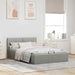 Cadru pat hidraulic depozitare gri deschis 140x200cm textil - WALTI WALTI